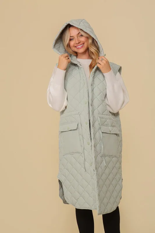 TEEK - Oversized Quilted Midi Jacket