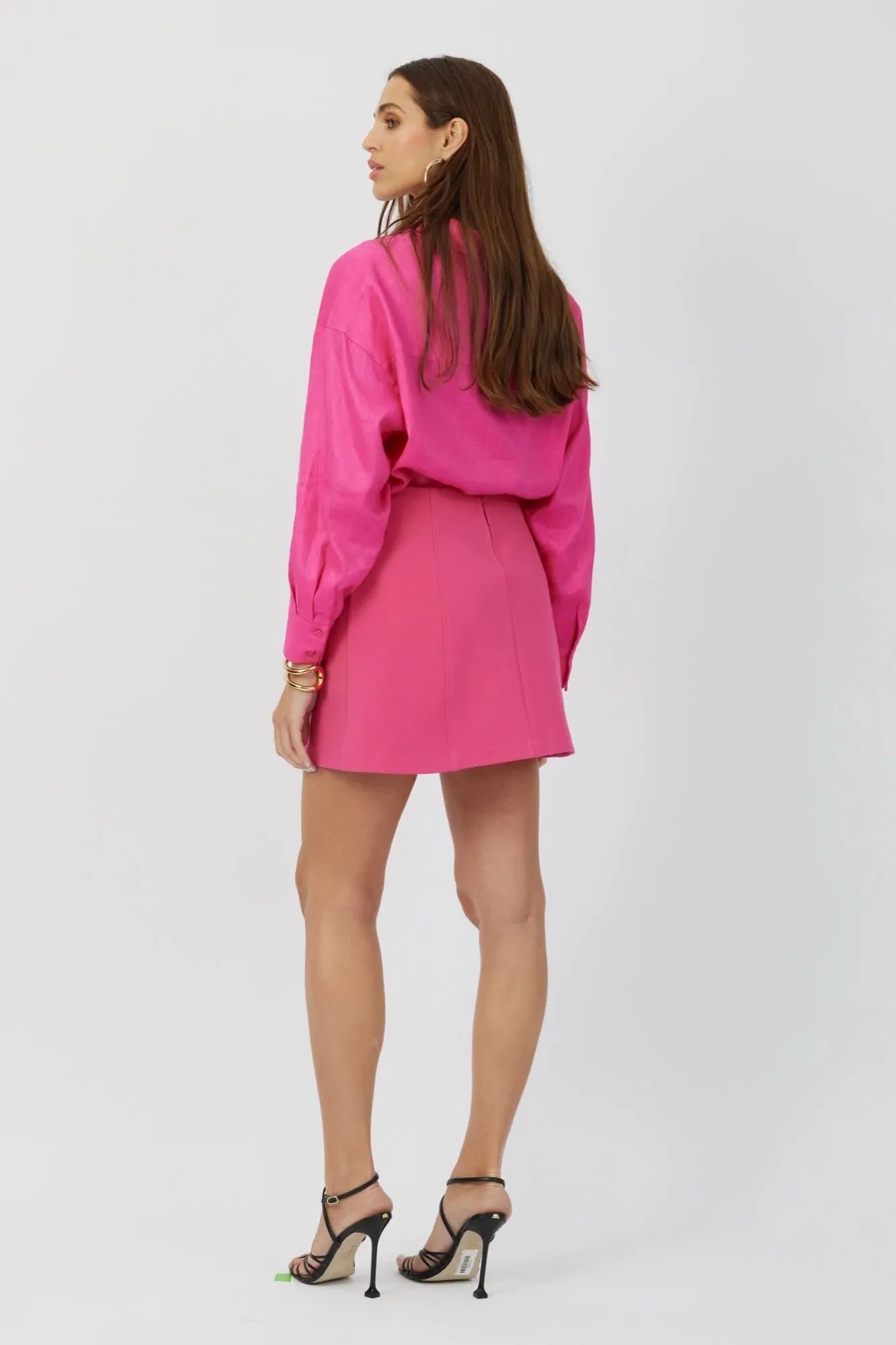 The Pria - Fuchsia Mini Skirt Chic & Sustainable Fashion Essential