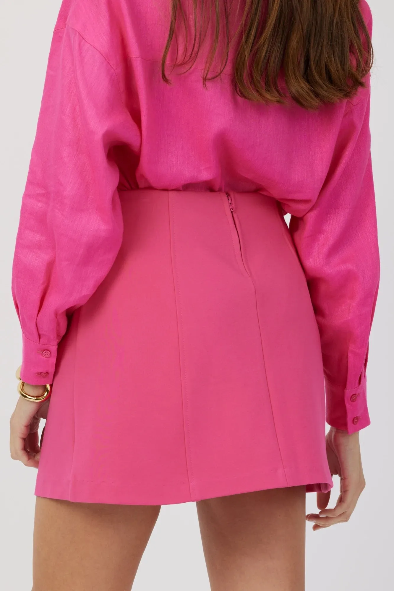 The Pria - Fuchsia Mini Skirt Chic & Sustainable Fashion Essential