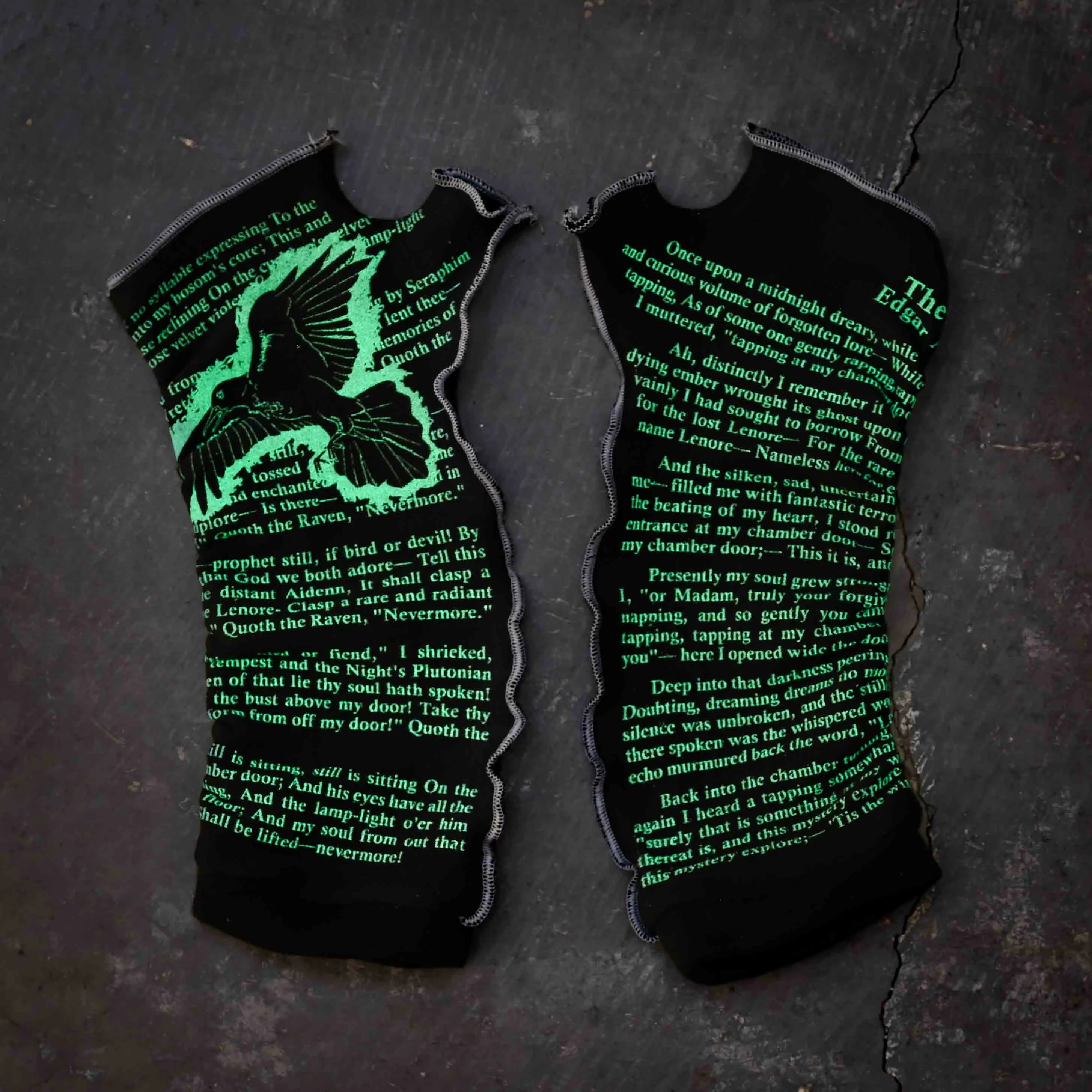 The Raven Glow-in-the-Dark Writing Gloves [Limited Edition]