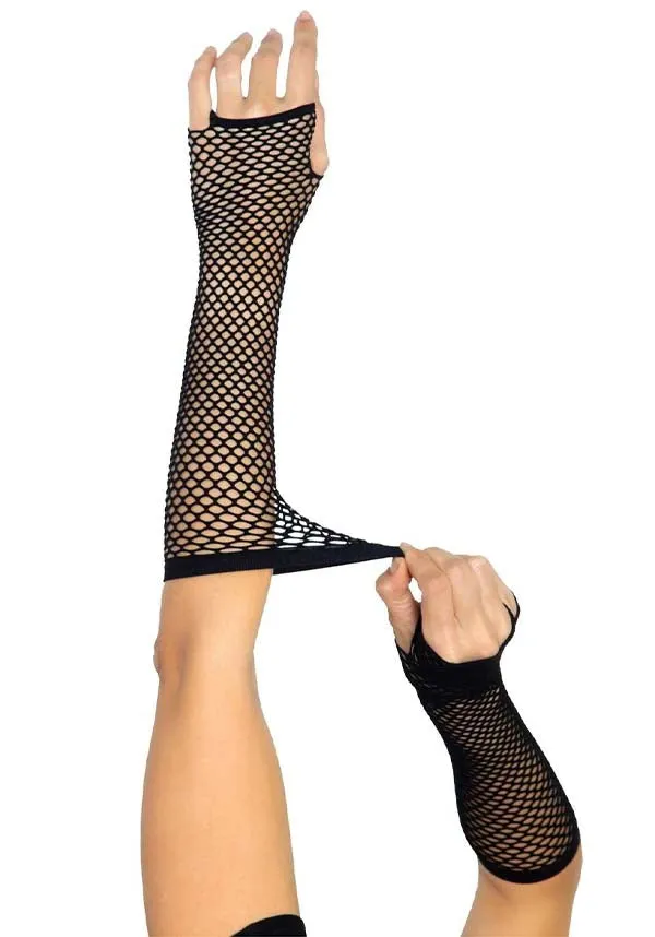 Triangle Net Fingerless Black | ARM WARMER