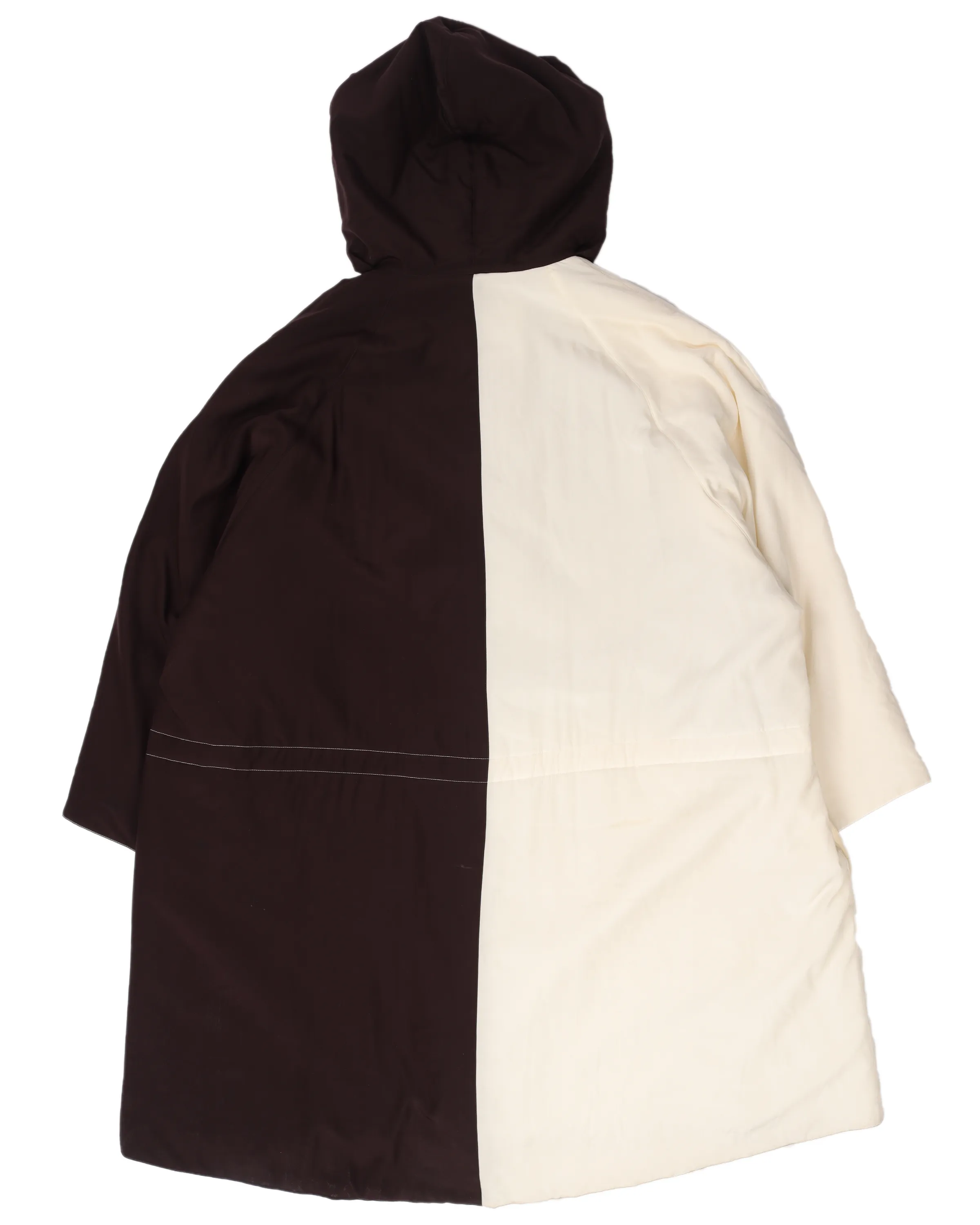 Two-Tone Silk Parka