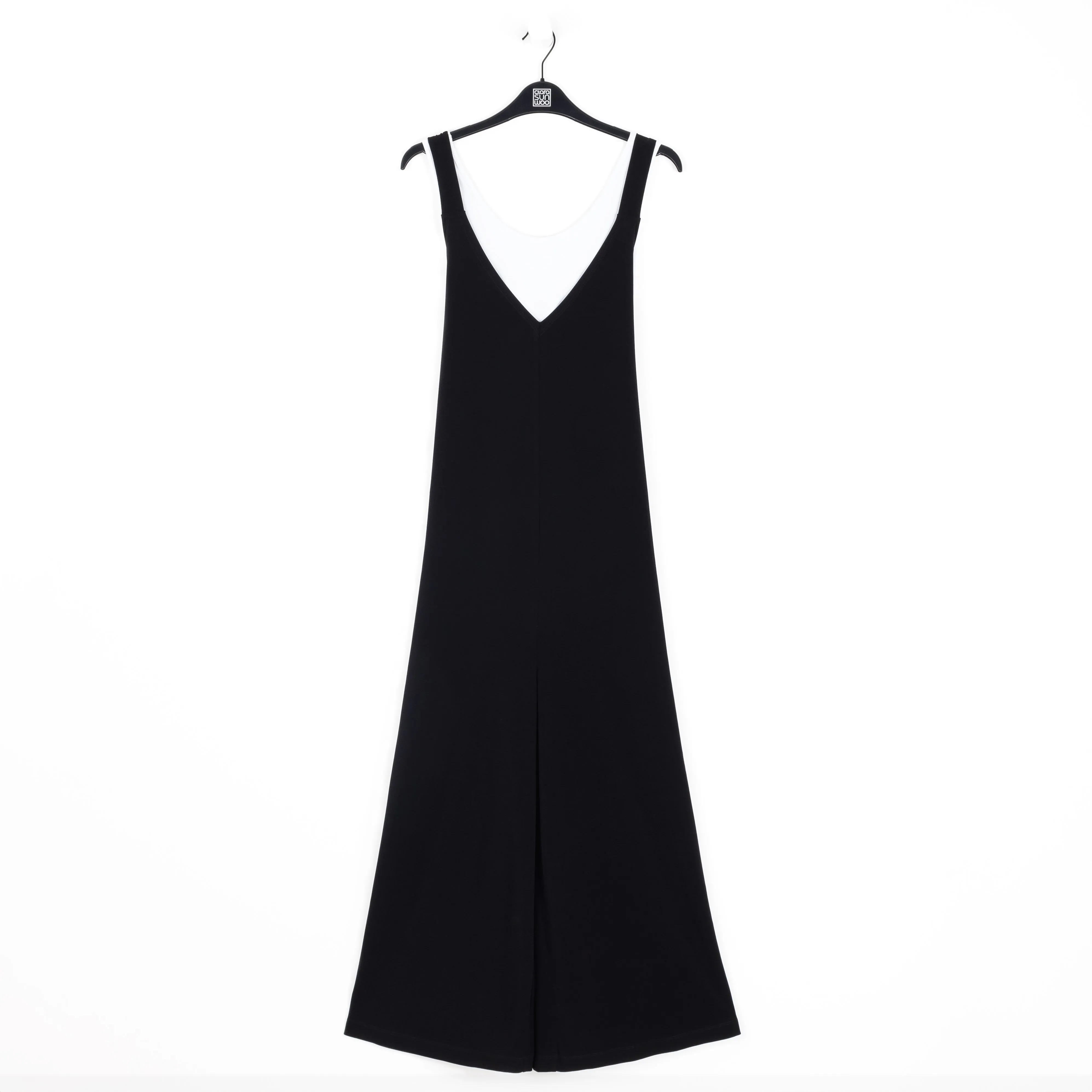 V-Neck Cross Back Jumpsuit - Black