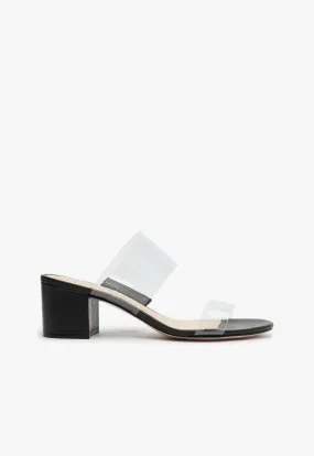 Victorie Vinyl & Leather Sandal