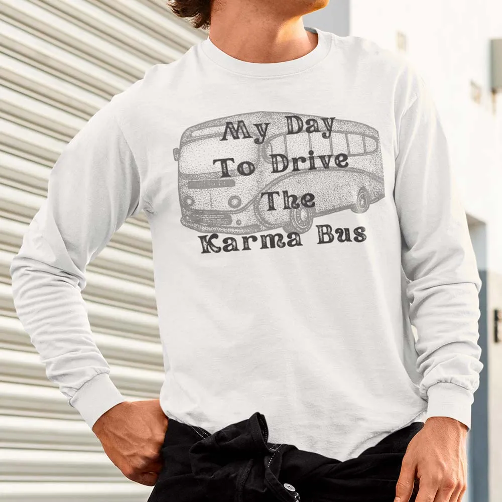 White men's karma long sleeve t-shirt