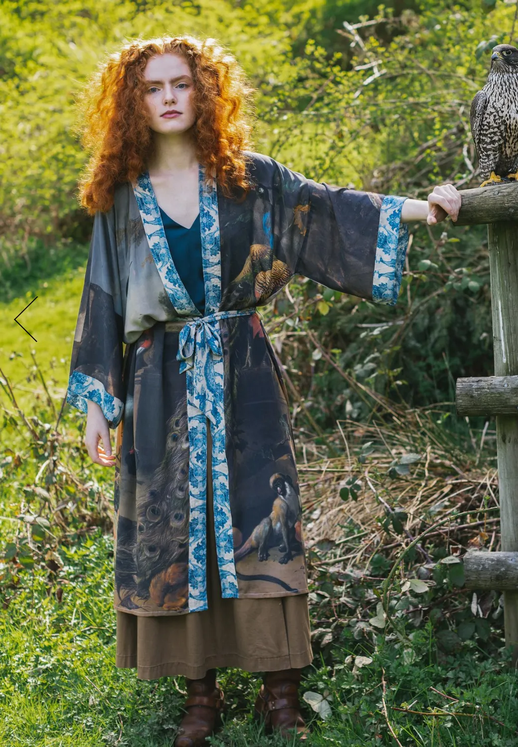 Wild Beauty Peacock Opera Robe Duster Kimono by Market Of Stars