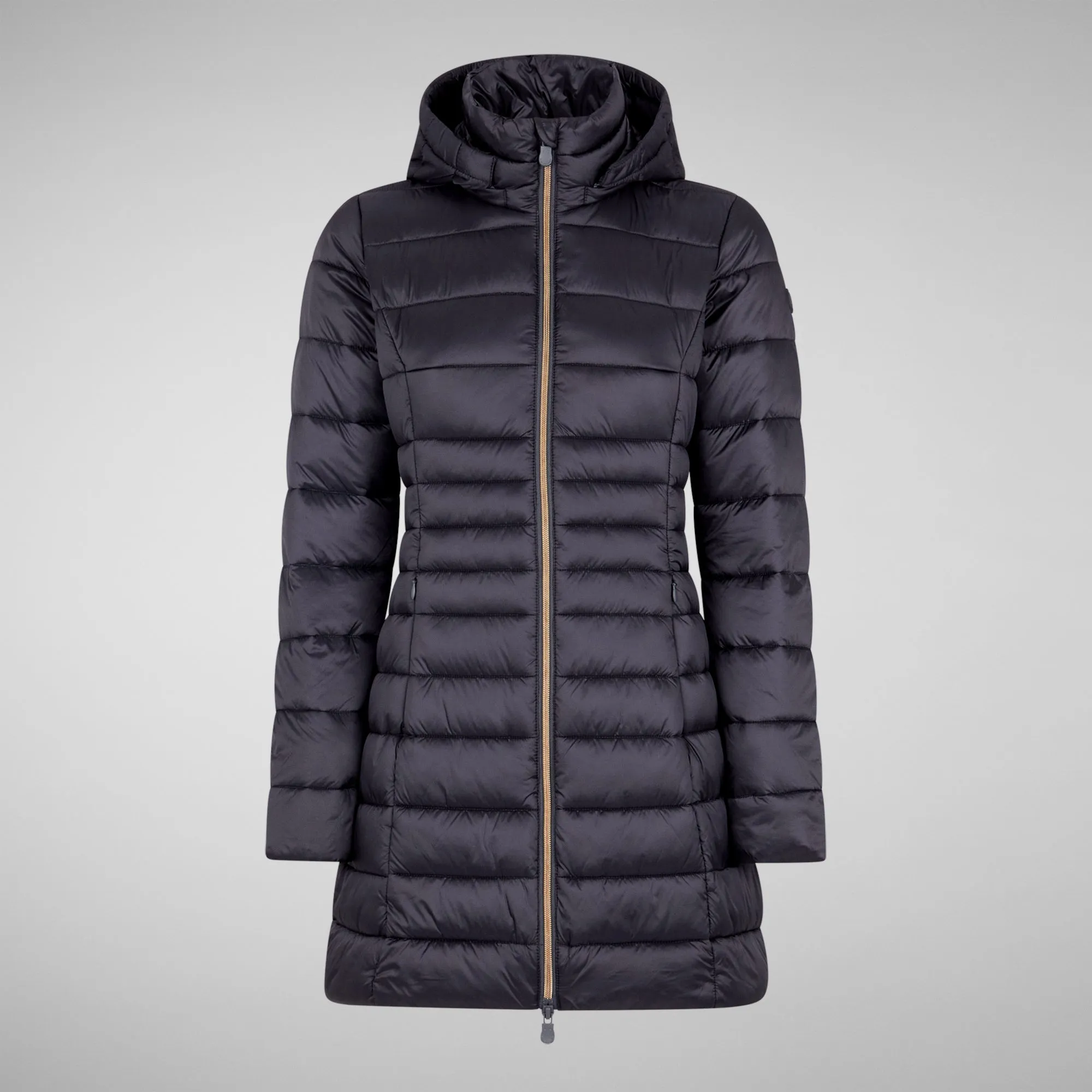 Women's Reese Hooded Puffer Coat in Ebony Grey