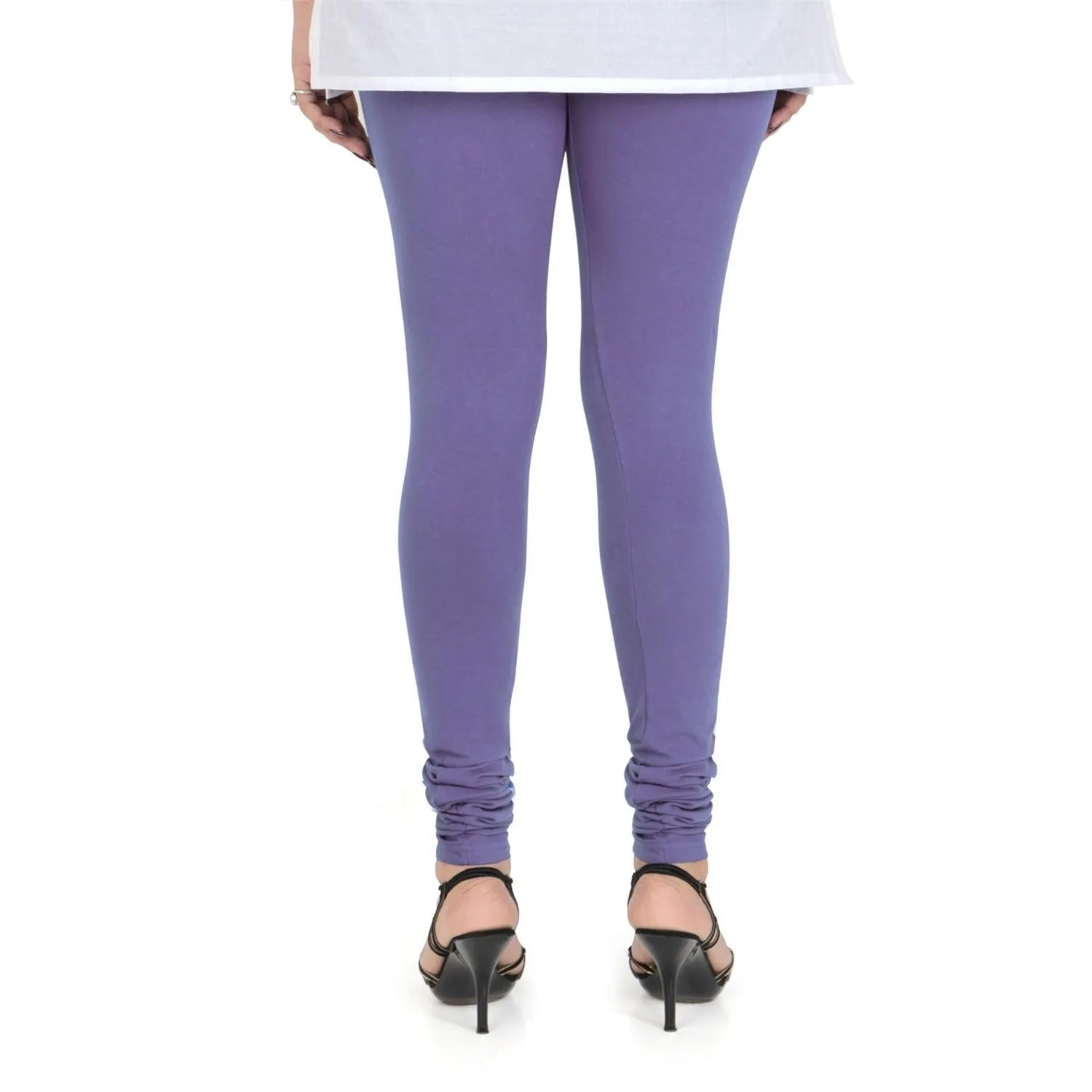 Women's Ultra Soft 4 Way Stretchable Plain Churidar Cotton Leggings - Pensy