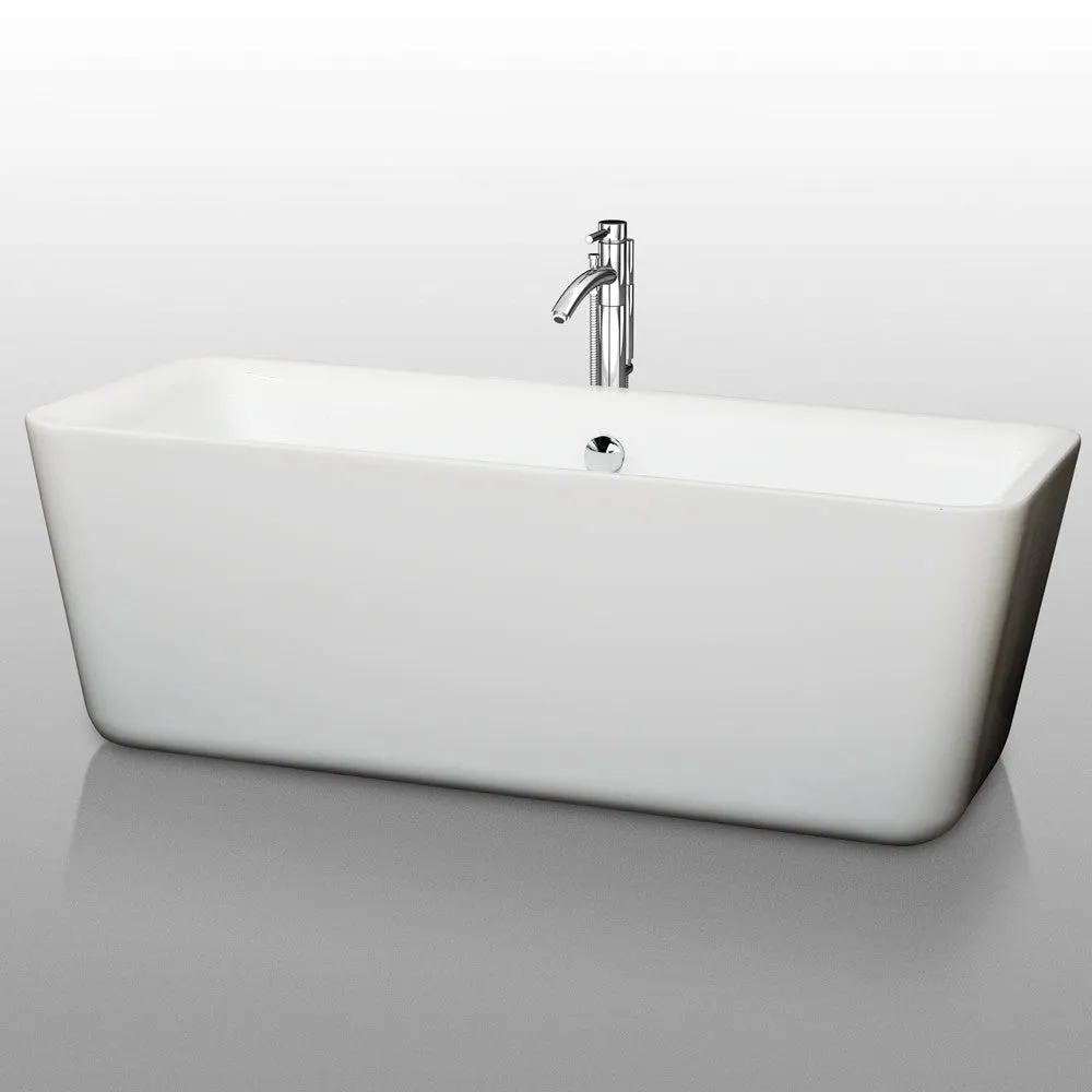 WYNDHAM COLLECTION Emily 69-Inch Soaking Bathtub