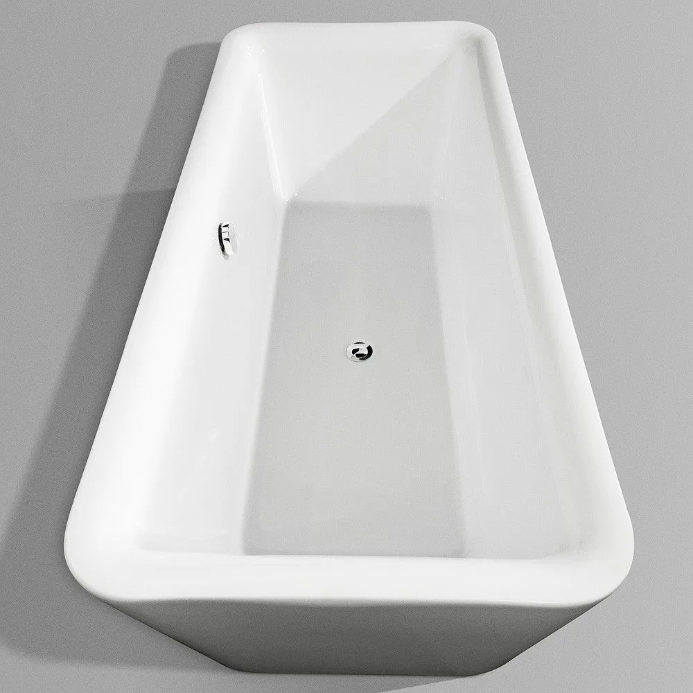 WYNDHAM COLLECTION Emily 69-Inch Soaking Bathtub